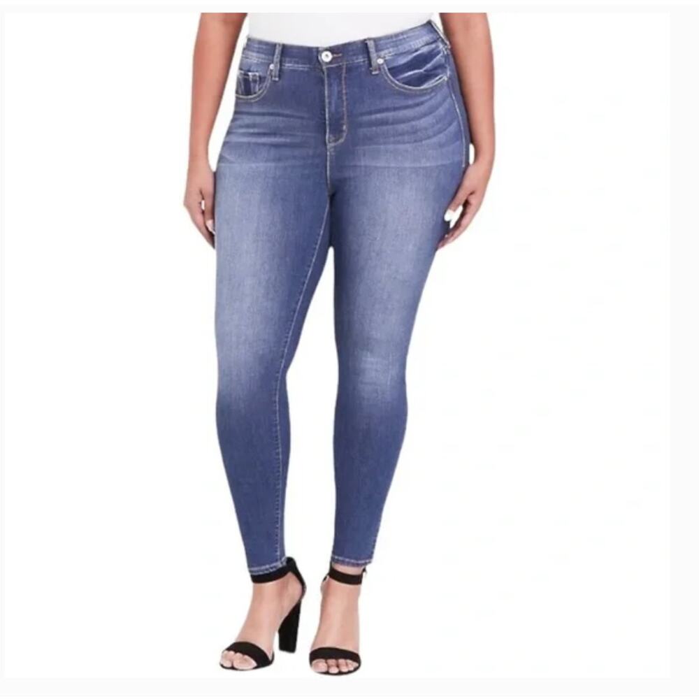Torrid Size 20R High Rise Curvy Jeans Stretch Denim Medium Blue Wash - Picture 2 of 12